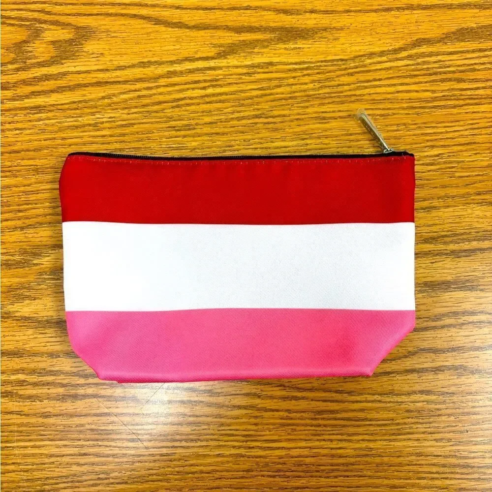 Red and Pink Cosmetic Bag, limited edition, Clinique, and Kate Spade colab, NWOT
